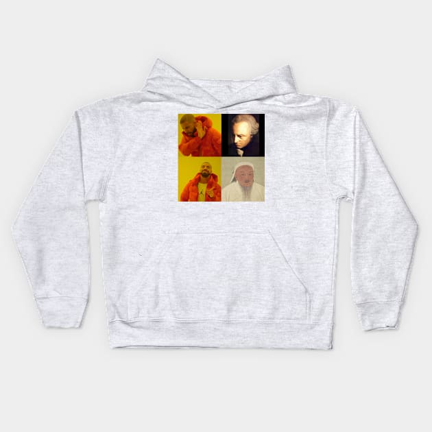 Immanuel Kant but Genghis Khan Drake meme Kids Hoodie by SocraTees